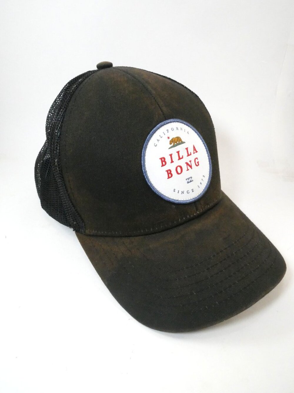 Billabong California Bear Baseball Cap Hat Black One Size Beach Snapback